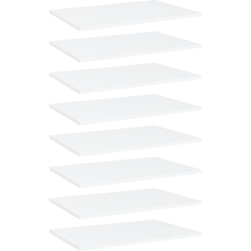 

Estantes para estantería 8 uds aglomerado blanco 60x40x1,5 cm