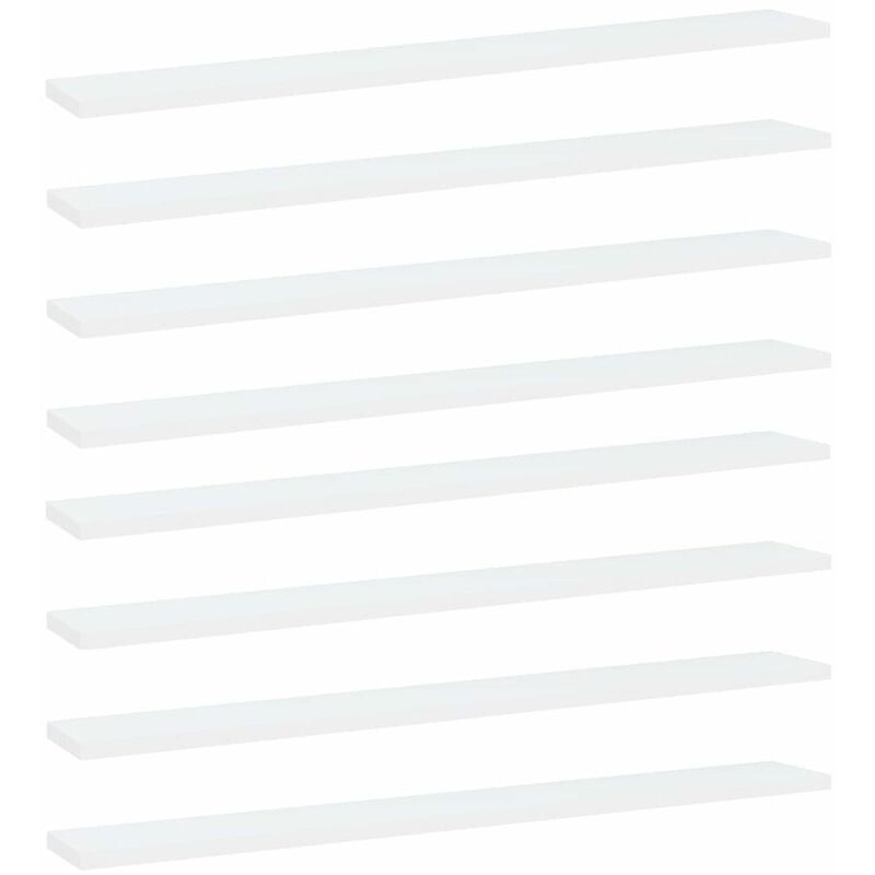 

Estantes para estanteria 8 uds aglomerado blanco 80x10x1,5 cm