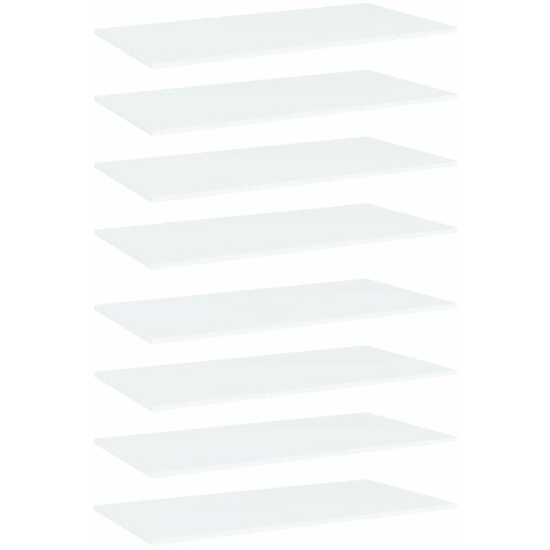 

Estantes para estanteria 8 uds aglomerado blanco 80x30x1,5 cm