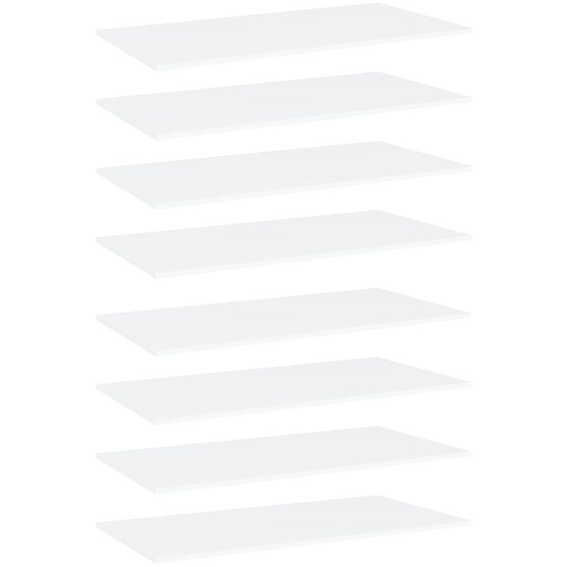 

Estantes para estantería 8 uds aglomerado blanco 80x30x1,5 cm