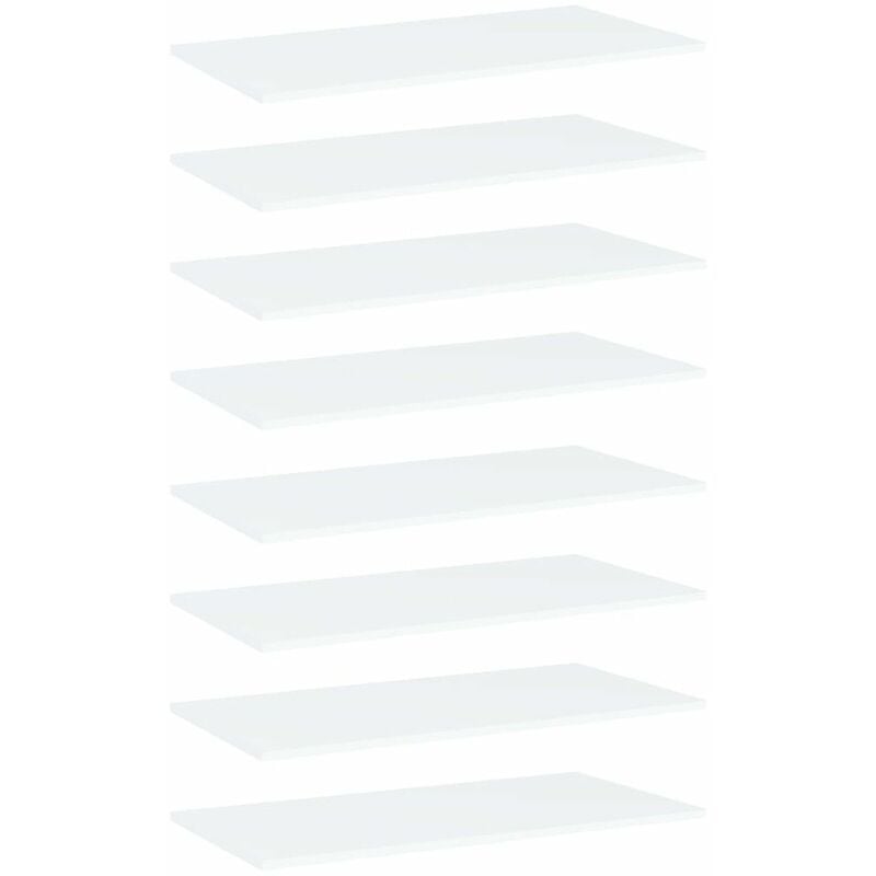 

Estantes para estanteria 8 uds aglomerado blanco 80x40x1,5 cm