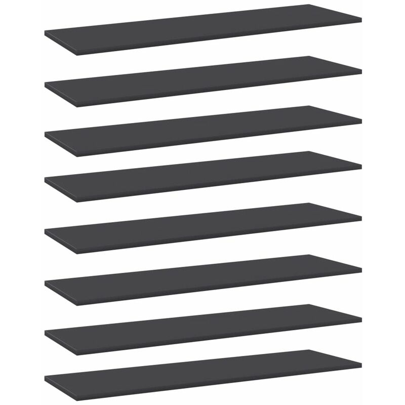 

Estantes para estanteria 8 uds aglomerado gris 100x30x1,5 cm