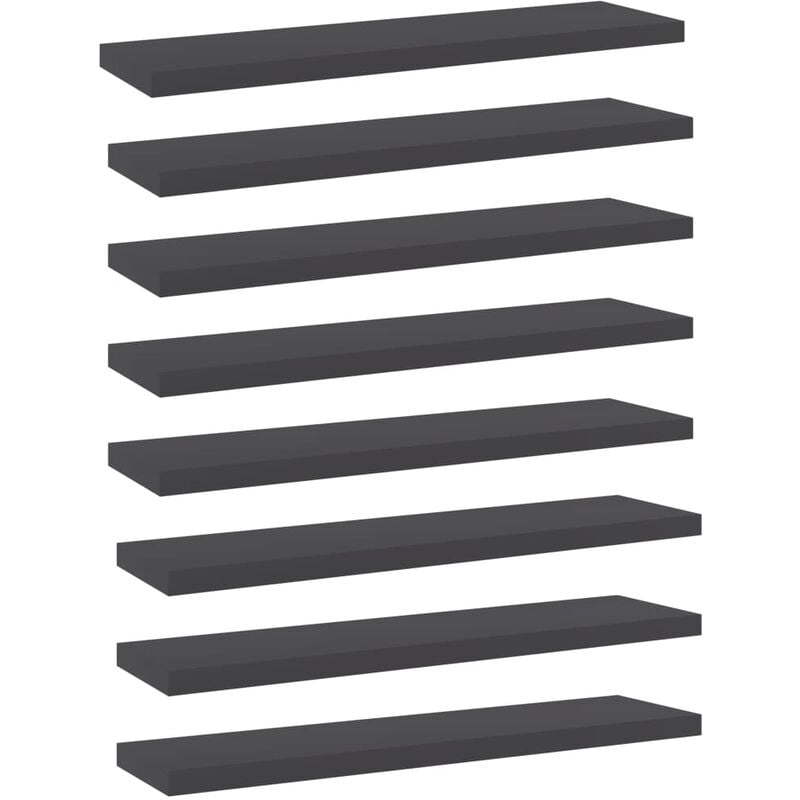 

Estantes para estantería 8 uds aglomerado gris 40x10x1,5 cm
