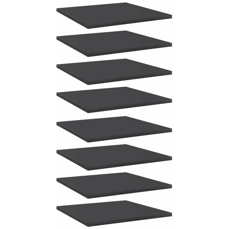 

Happyshopping - Estantes para estanteria 8 uds aglomerado gris 40x40x1,5 cm