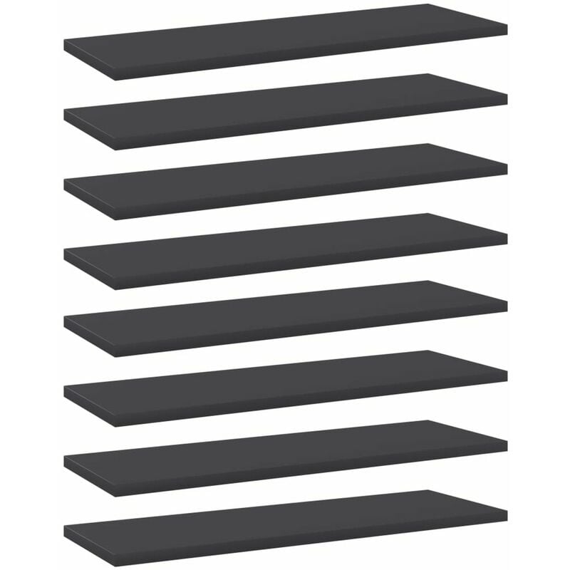 

Estantes para estanteria 8 uds aglomerado gris 60x20x1,5 cm