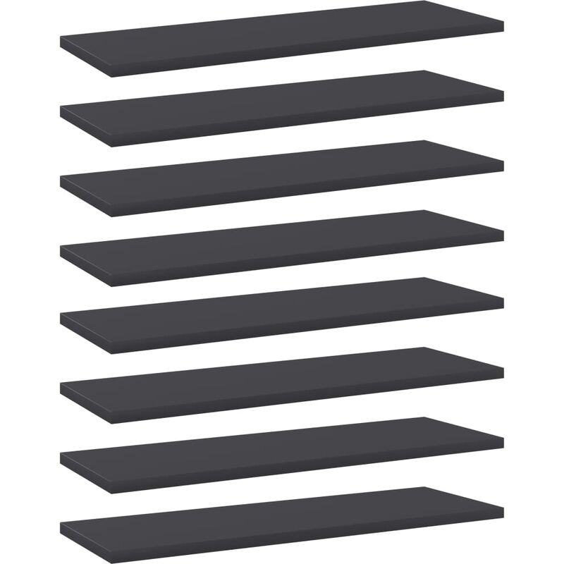 

Estantes para estantería 8 uds aglomerado gris 60x20x1,5 cm