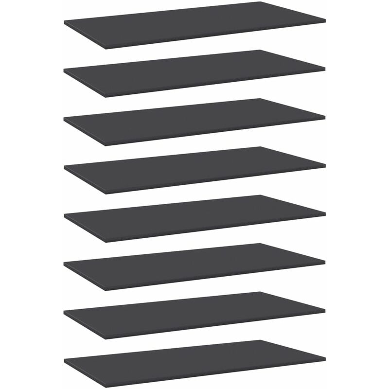 

Estantes para estanteria 8 uds aglomerado gris 80x30x1,5 cm