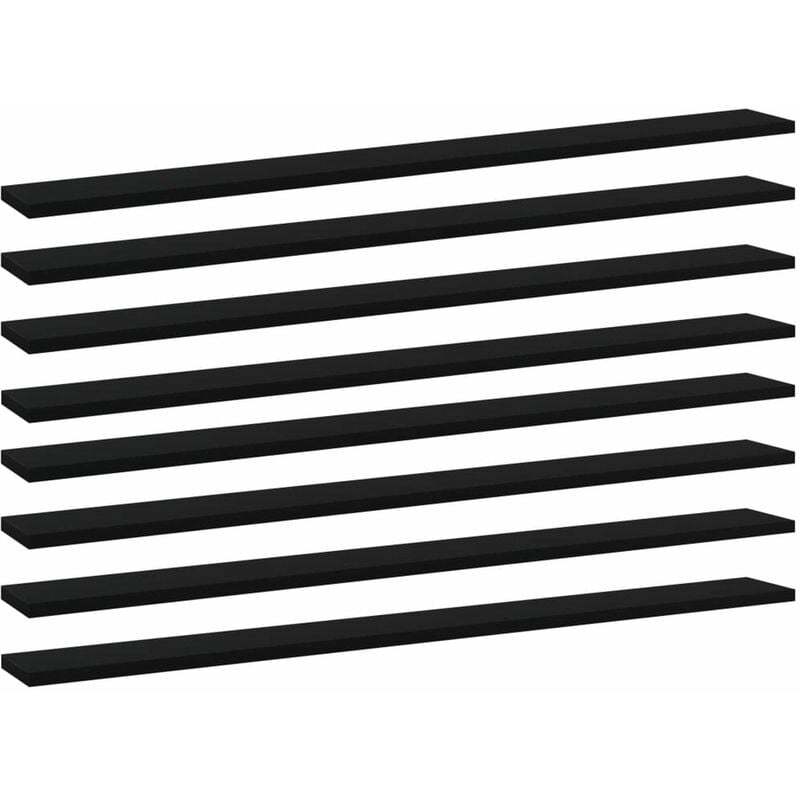 

Estantes para estanteria 8 uds aglomerado negro 100x10x1,5 cm