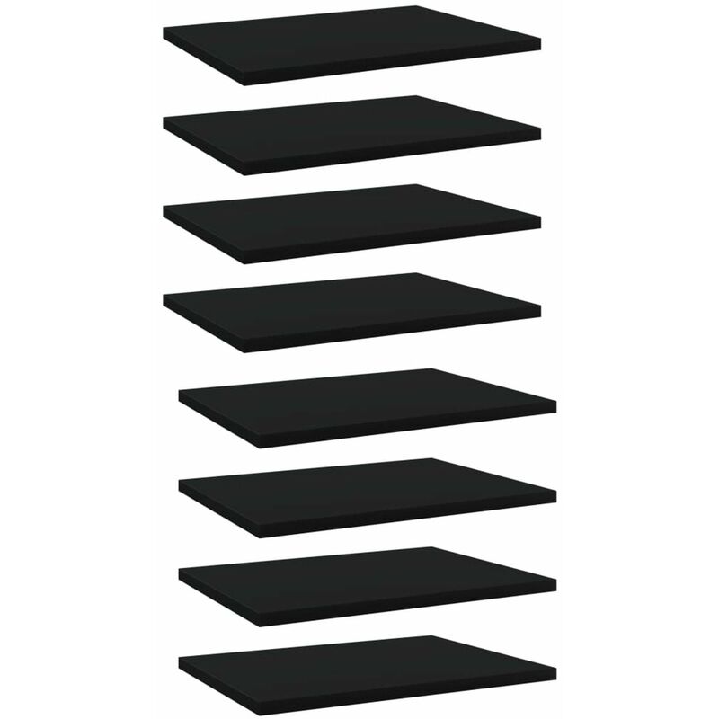 

Estantes para estanteria 8 uds aglomerado negro 40x30x1,5 cm