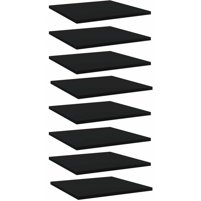 

Estantes para estanteria 8 uds aglomerado negro 40x40x1,5 cm