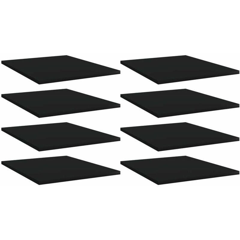 

Happyshopping - Estantes para estanteria 8 uds aglomerado negro 40x50x1,5 cm