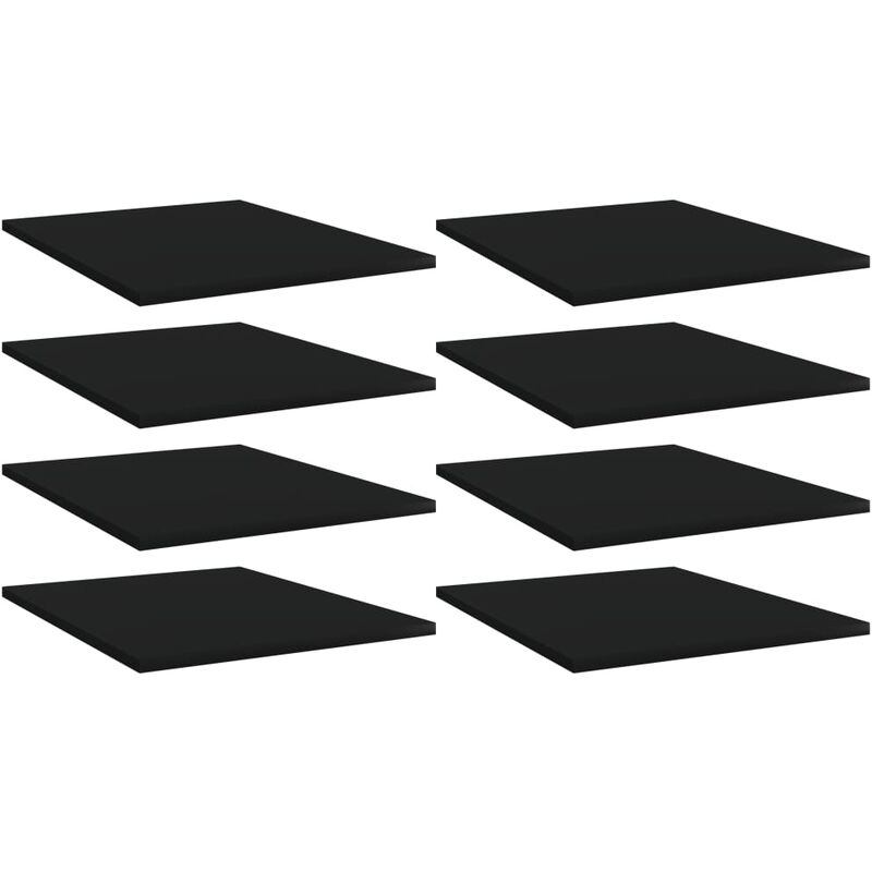 

Estantes para estantería 8 uds aglomerado negro 40x50x1,5 cm