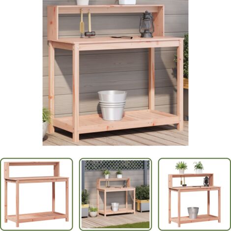 Estantes para macetas -  Mesa de plantación con estantes madera Douglas 108x50x109,5 cm