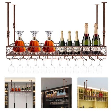 Estantes para vino Estantes colgantes de 120 cm Estantes colgantes Botelleros Estantes para botellas Techo