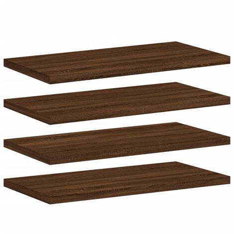 Maison Exclusive Estantes flotantes de pared 4 uds MDF color roble  80x23,5x3,8cm