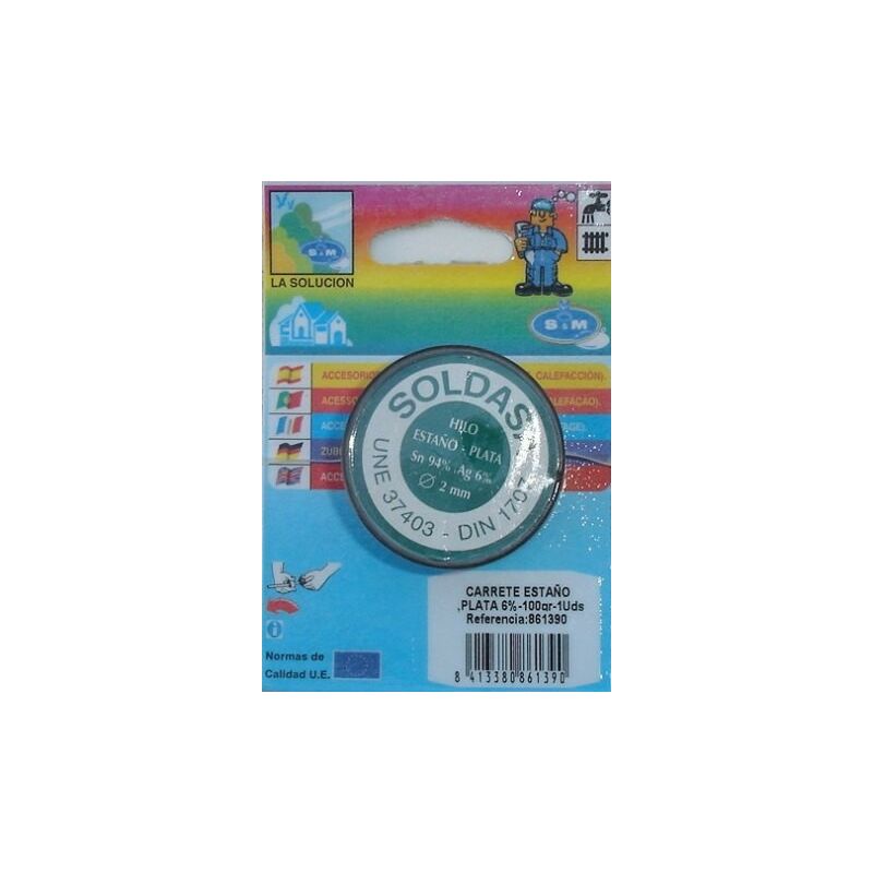 Estaño sold plata 100GR 6% S&m