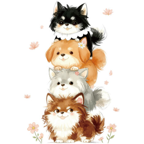 Estas adorables pegatinas de huellas de perro son perfectas para dormitorios y salas de estar. (37 cm de ancho x 55 cm de alto)