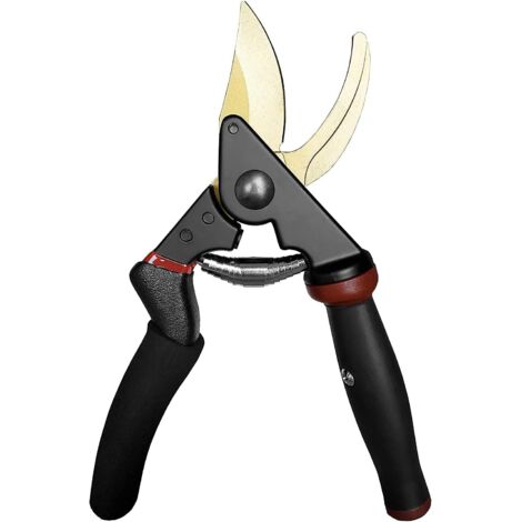 Estas tijeras de podar están forjadas con hojas de alta calidad recubiertas de titanio y cuentan con un mango pivotante para un manejo cómodo. Tijeras de podar de rosas Comfort Bypass.