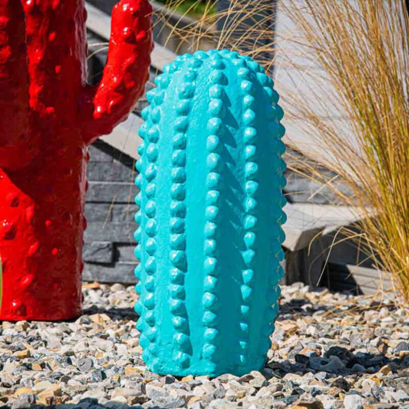 

Wanda Collection - Estatua cactus deco de jardín azul 30cm