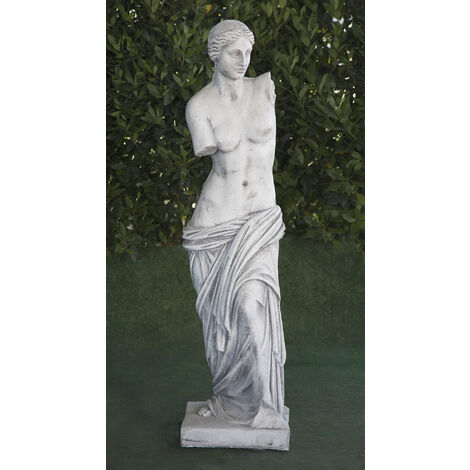 main image of "Estatua clásica de hormigón-piedra Venus de Milo 34x33x130cm."