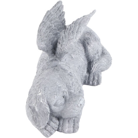 Estatua conmemorativa para mascotas – Ángel durmiente, escultura de resina con forma de animal para jardín o tumba – Adorno para perros