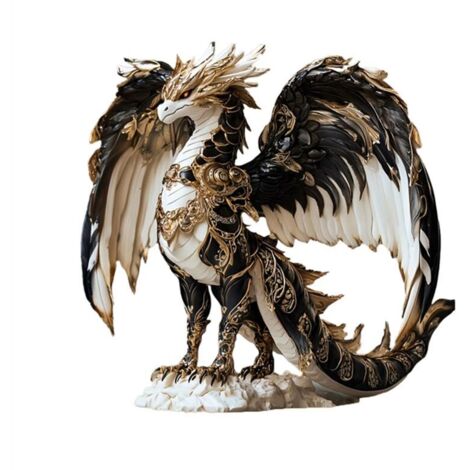Estatua de dragón, figura de acrílico, ideal para el hogar o la oficina.