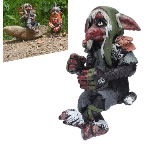 Estatua de duende para jardín y decoración de interiores, figura animada de resina, estatua de enano y duende, escultura de anime.