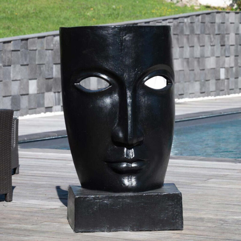 

Estatua de jardin diseño cara negro 120cm