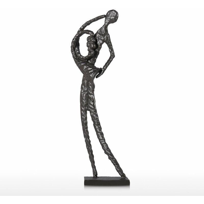 

Tooarts - Estatua de jugador de cuerno frances, figura de musica, estatua de hierro fundido, decoracion de escritorio de oficina en casa, decoracion