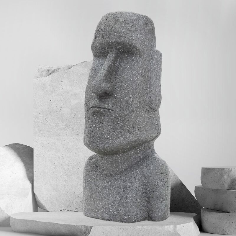 

Estatua Moai Isla de pascua Rapa Nui Tiki jardín piscina figura decorativa gris