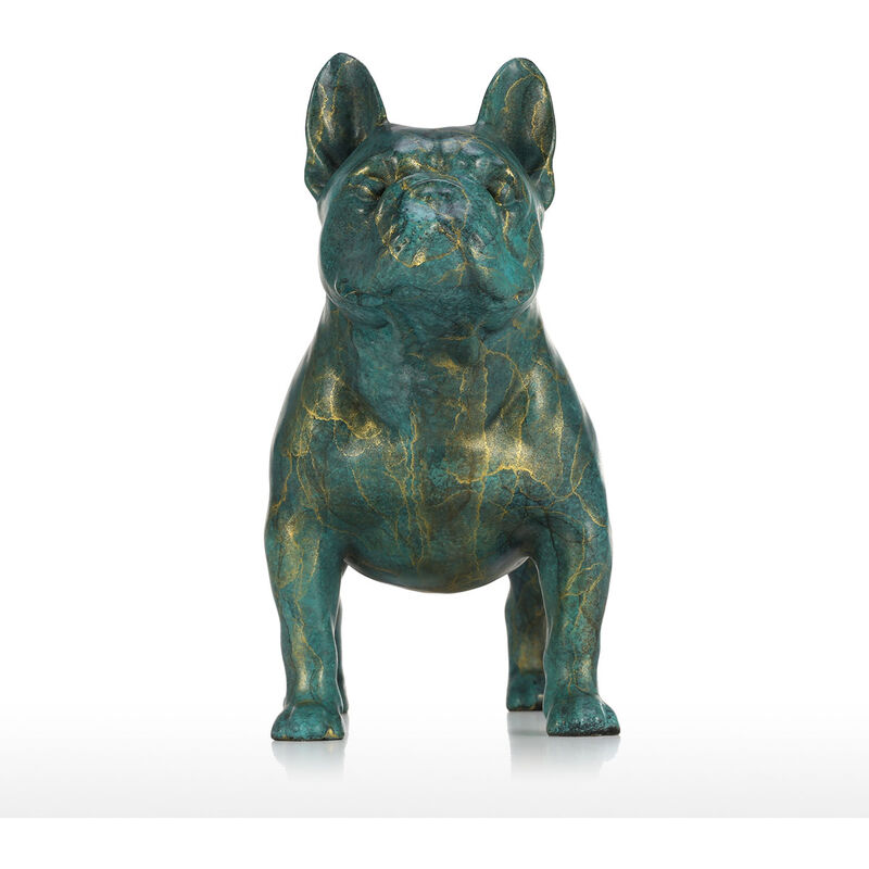 

Estatuas de bronce de Bulldog Esculturas de animales Bulldog frances Decoracion de escritorio Estatuilla de regalo Coleccionables de Bulldog frances