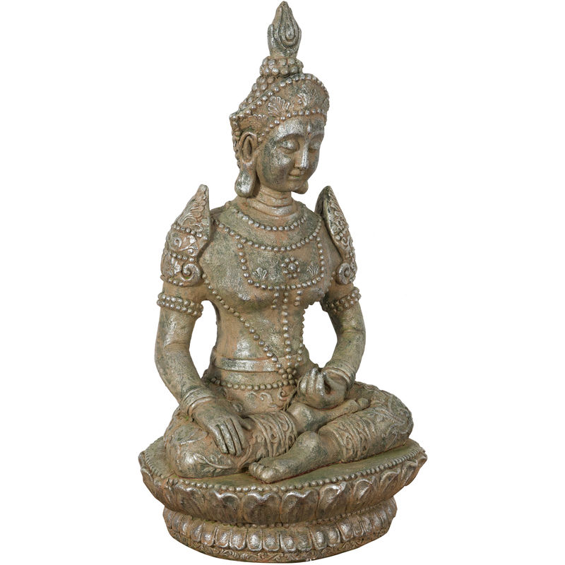 

Estatuilla de Budha de resina acabada con efecto oro envejecido L42xPR38xH75 cm