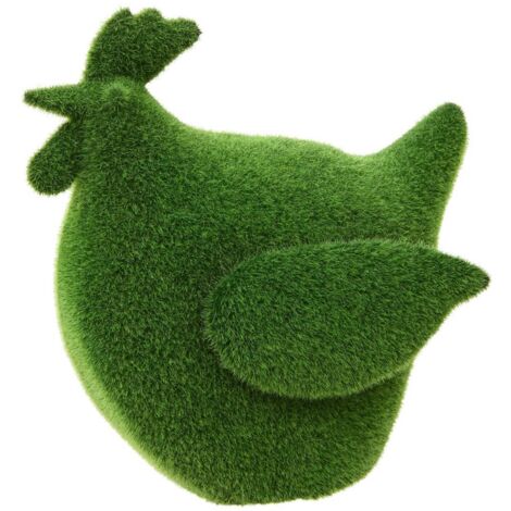 Estatuilla gallina Césped artificial H25,4cm verde - Atmosphera créateur d'intérieur