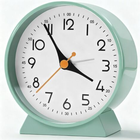 Este despertador analógico es silencioso y compacto, lo que lo hace ideal para decorar tu sala de estar, dormitorio o mesita de noche.