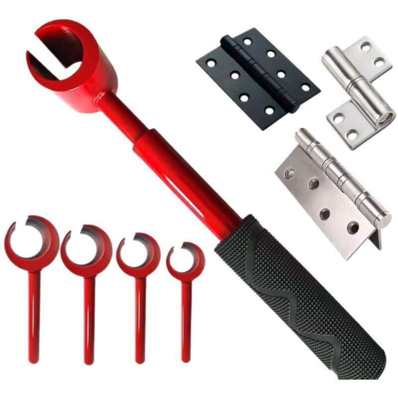 Este kit de herramientas de ajuste de bisagras de puerta 4 en 1 mejorado incluye un diseño de borde delgado con degradado, herramientas de ajuste de