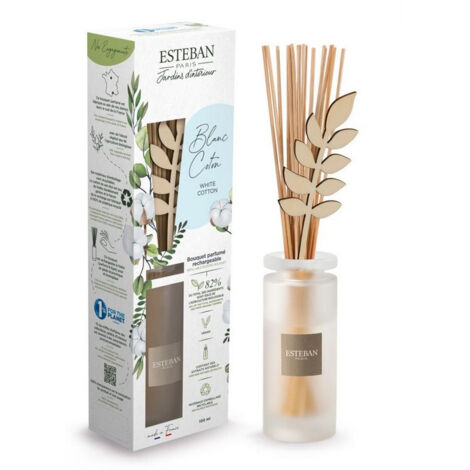 Esteban - Bouquet parfumé rechargeable blanc coton 100 ml