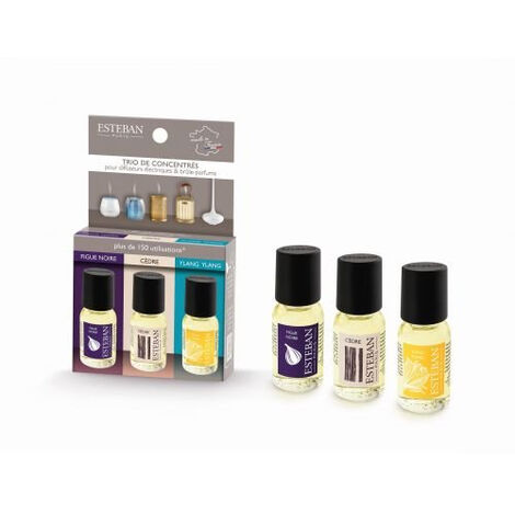 Esteban - Coffret trio concentrés Figue noire - Cèdre - Ylang Ylang