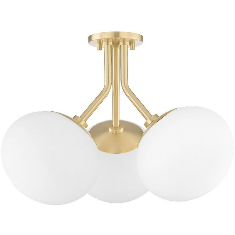 Estee 3 luci semi-incasso in ottone, vetro