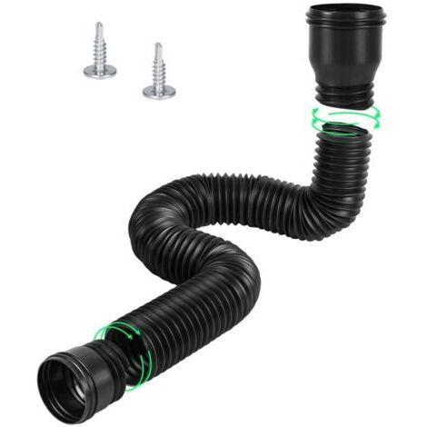 Estensione flessibile per grondaia, kit di estensione per grondaia, set di estensione rotonda per pluviali da 80/100 mm, estensione per pluviali da 47 a 150 cm
