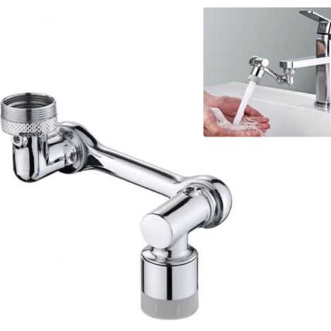 Estensione universale per rubinetto girevole a 1080°, braccio robotico grandangolare, rubinetto universale con filtro antispruzzo, rubinetto con 2 modalità di uscita dell'acqua (modalità doppia)