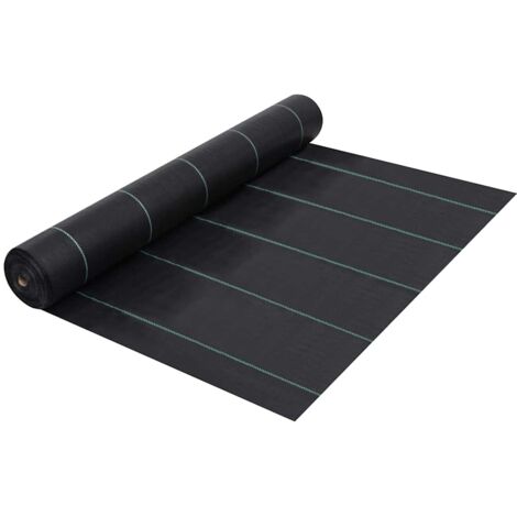 Estera de control de malezas y raíces PP negro 1x50 m