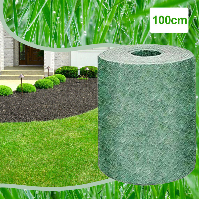 

Semilla biodegradable Hierba Mat estera de la paja de fertilizantes de jardin de picnic cesped del patio trasero de siembra crecen, 1m