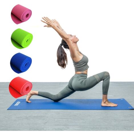  DRGRG Esterilla de yoga antideslizante para fitness, yoga,  pilates, fitness, esterilla de yoga para yoga, pilates, fitness (color  morado, tamaño: 0.394 in) : Deportes y Actividades al Aire Libre