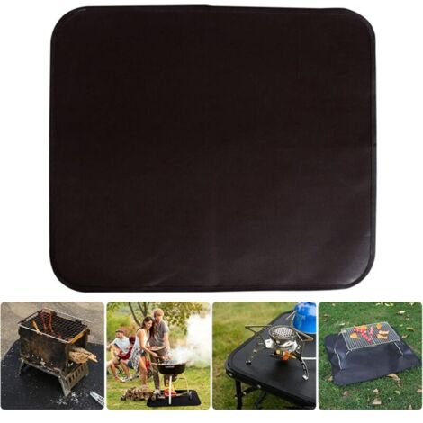 Estera para brasero de 35 x 34 cm, estera protectora para brasero, protección de suelo resistente al calor, para barbacoas al aire libre, jardín, patio