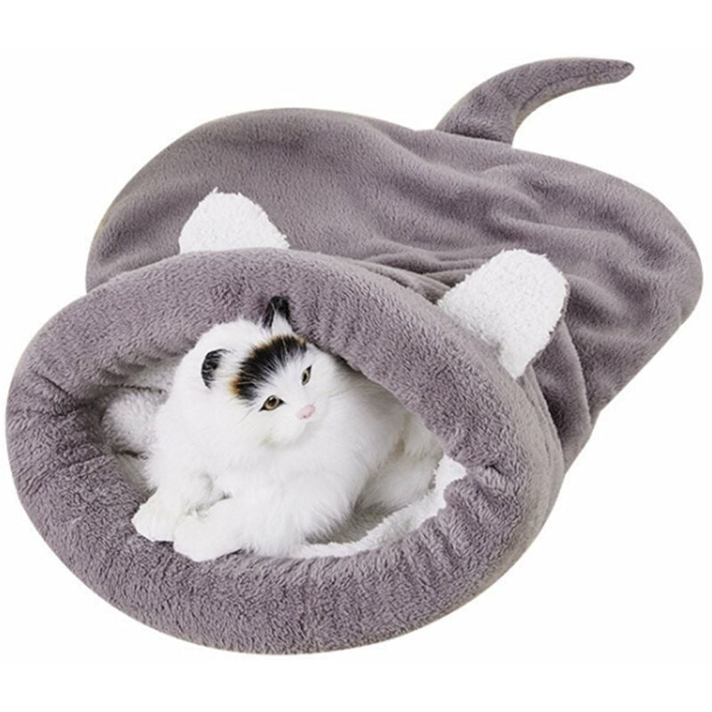 

Estera para dormir para gatos Otono e invierno Calido saco de dormir para gatos semicerrado, Casa para gatos Sueno profundo Suministros para