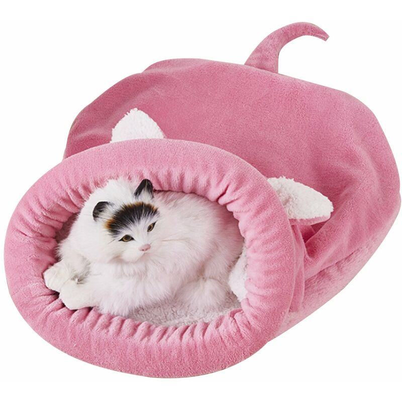 

Estera para dormir para gatos Otono e invierno Calido saco de dormir para gatos semicerrado, Casa para gatos Sueno profundo Suministros para