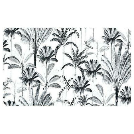 ESTERILLA DE DIATOMITA 45x75 cm blanca con palmas negras