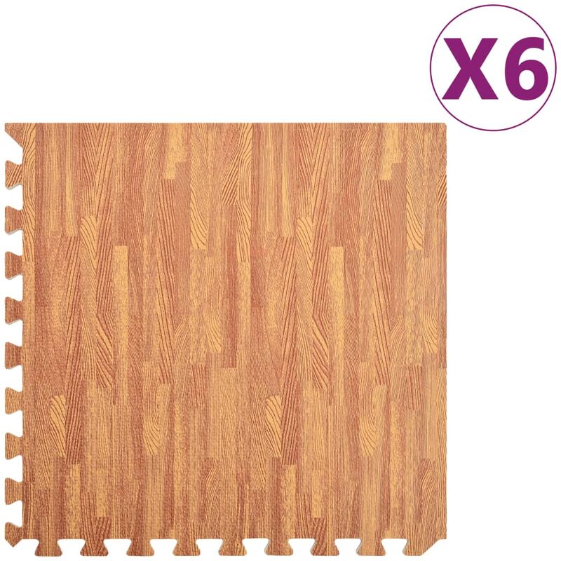 

Esterilla de Suelo Goma EVA 6 Unidades Color Madera 2,16 ㎡ - Marrón - Vidaxl