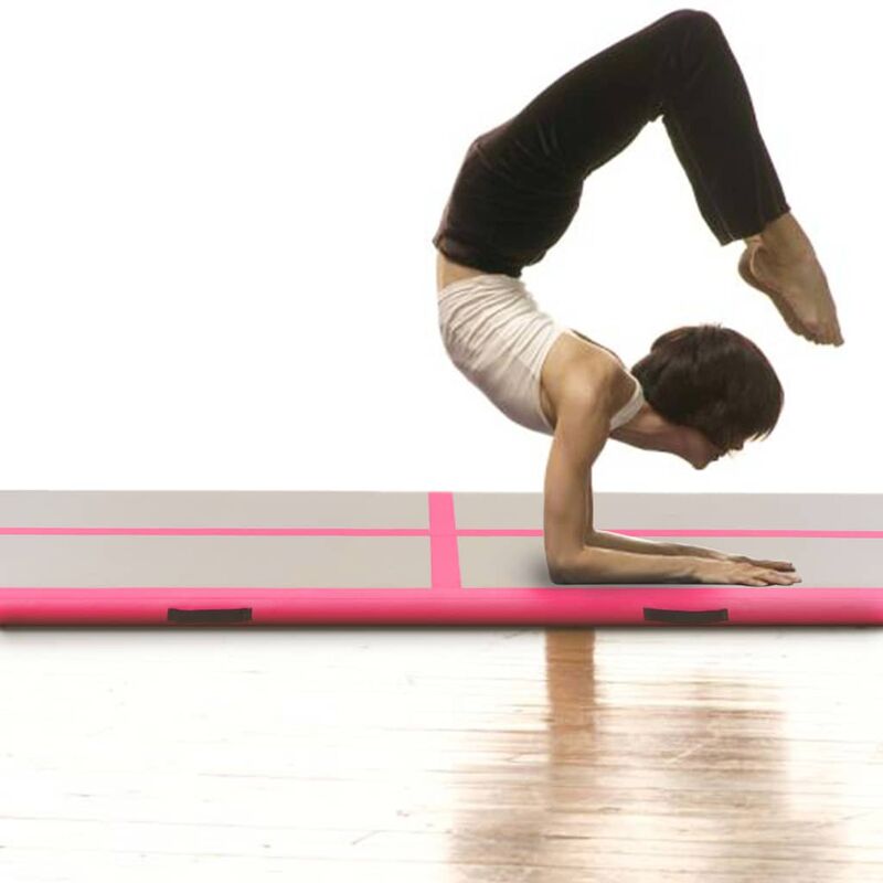 

Esterilla inflable de gimnasia con bomba 500x100x10 cm PVC rosa