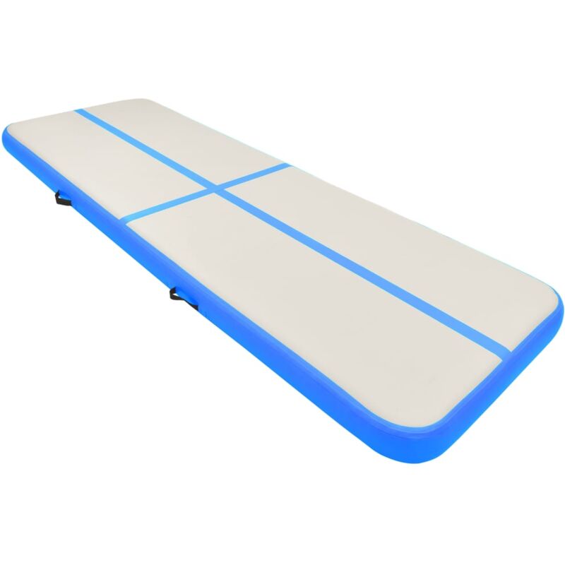 

Esterilla inflable de gimnasia con bomba PVC azul 400x100x15 cm - Azul - Vidaxl